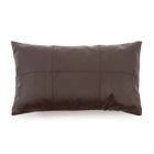 The Six Panel Leather Cushion Cover - Choco - 30x50 in leather — handmade luxury cushion cover curated by Laiyahome — view 3