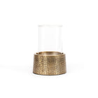 The Croco Candle Holder with Glass - Brass - L in aluminium — handmade luxury tea light holder curated by Laiyahome — view 3