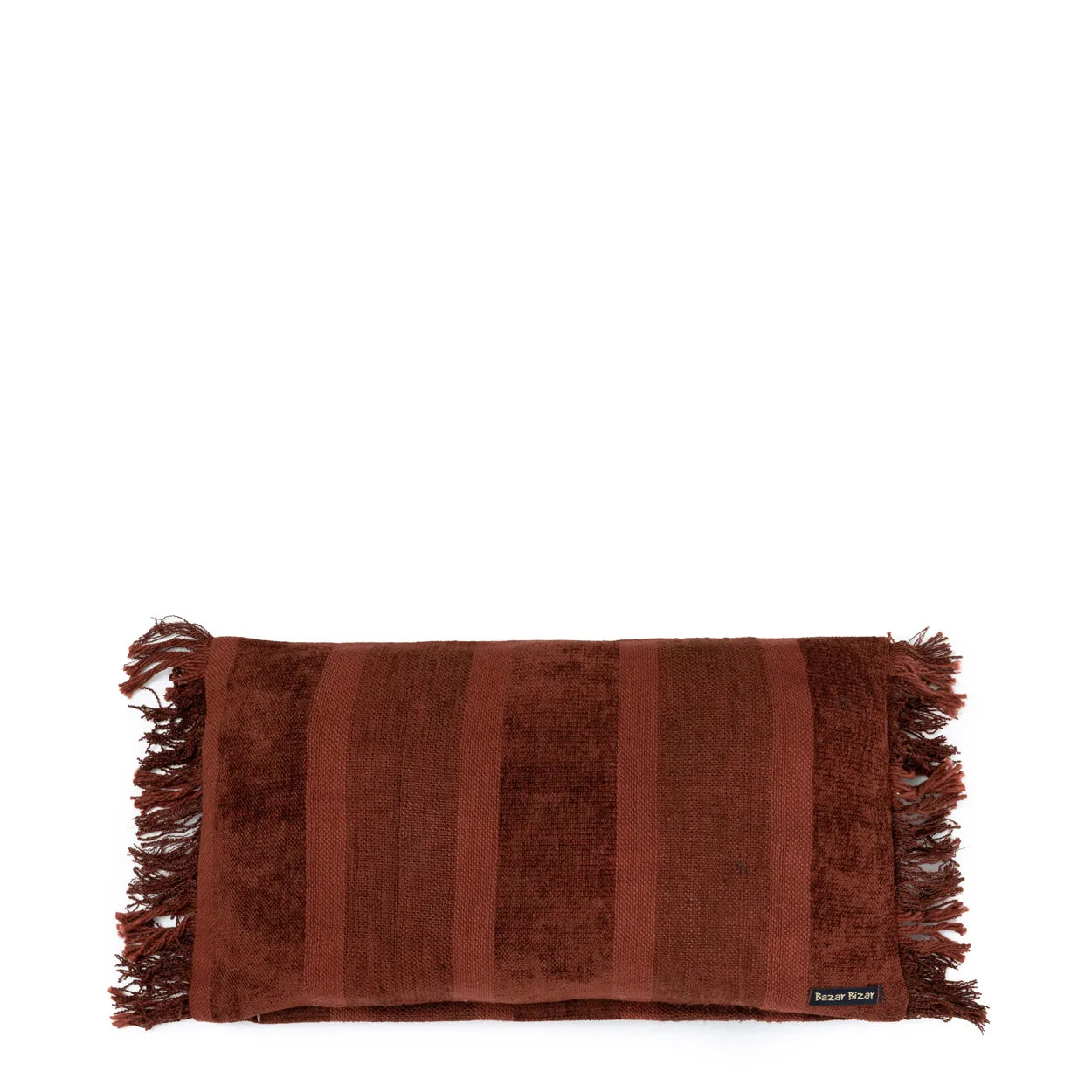The Oh My Gee Cushion Cover - Burgundy Velvet - 30x50 in velvet — handmade luxury cushion cover curated by Laiyahome — view 3