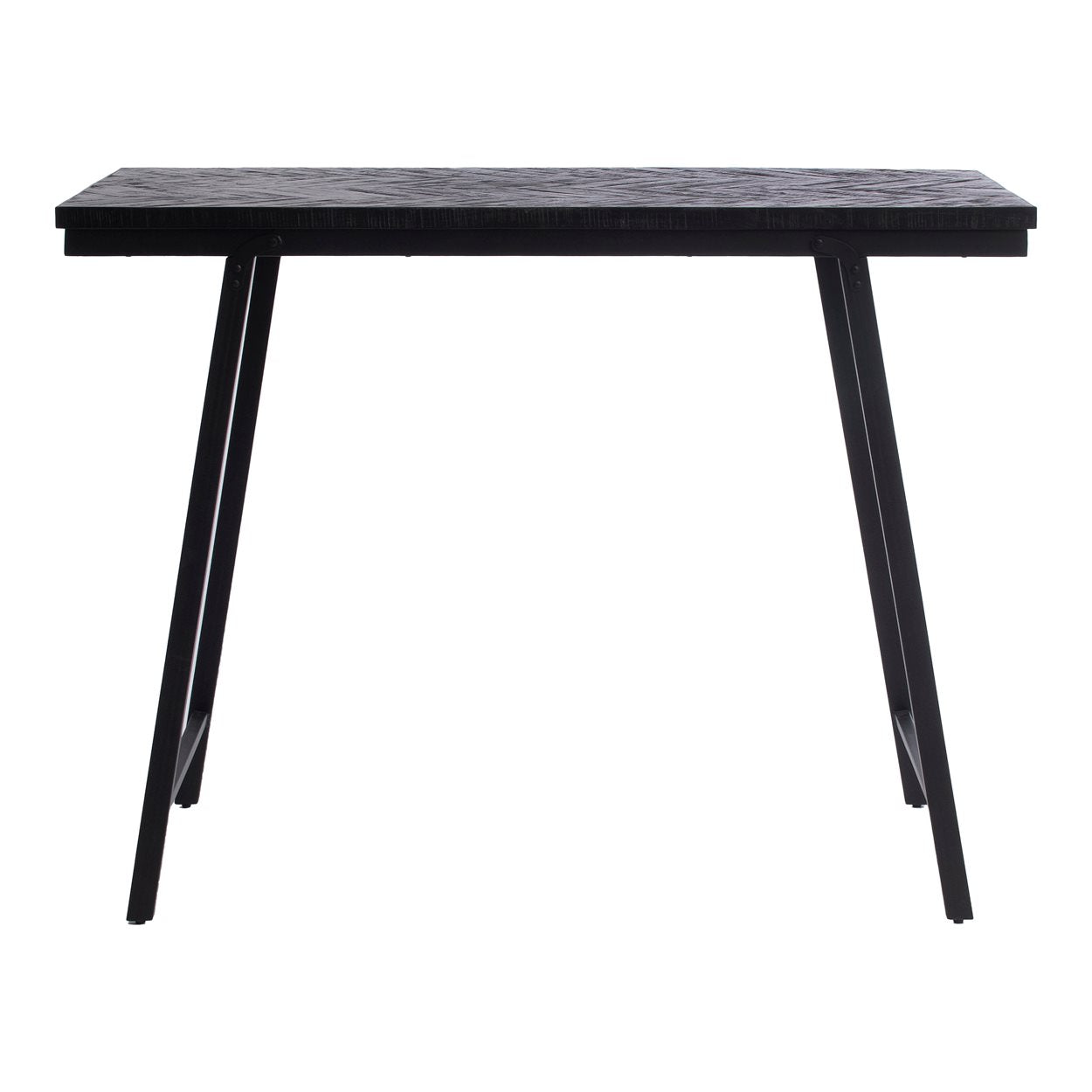 The Herringbone High Table - Black - 140cm in wood — handmade luxury console table curated by Laiyahome — view 3