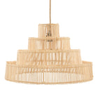 The Wedding Cake Pendant - Natural - M in rattan — handmade luxury pendant lamp curated by Laiyahome — view 3