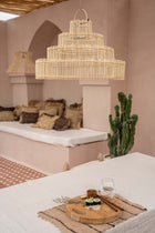 The Wedding Cake Pendant - Natural - M in rattan — handmade luxury pendant lamp curated by Laiyahome — view 2