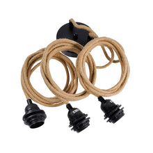 Fitting Lamps Ceiling - Natural Black - 3 Fittings in cotton — handmade luxury ceiling light curated by Laiyahome