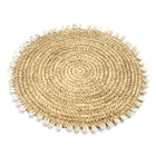 The Raffia Shell Pan Coaster in raffia — handmade luxury coaster curated by Laiyahome — view 3