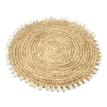The Raffia Shell Pan Coaster in raffia — handmade luxury coaster curated by Laiyahome — view 3