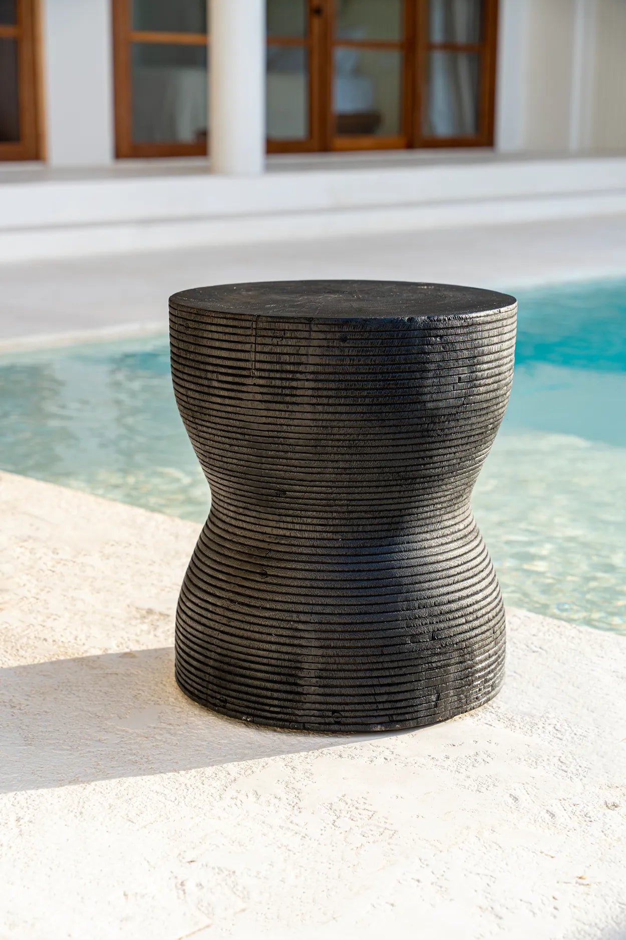 The Kotoran Stool - Black in wood — handmade luxury stool curated by Laiyahome — view 4