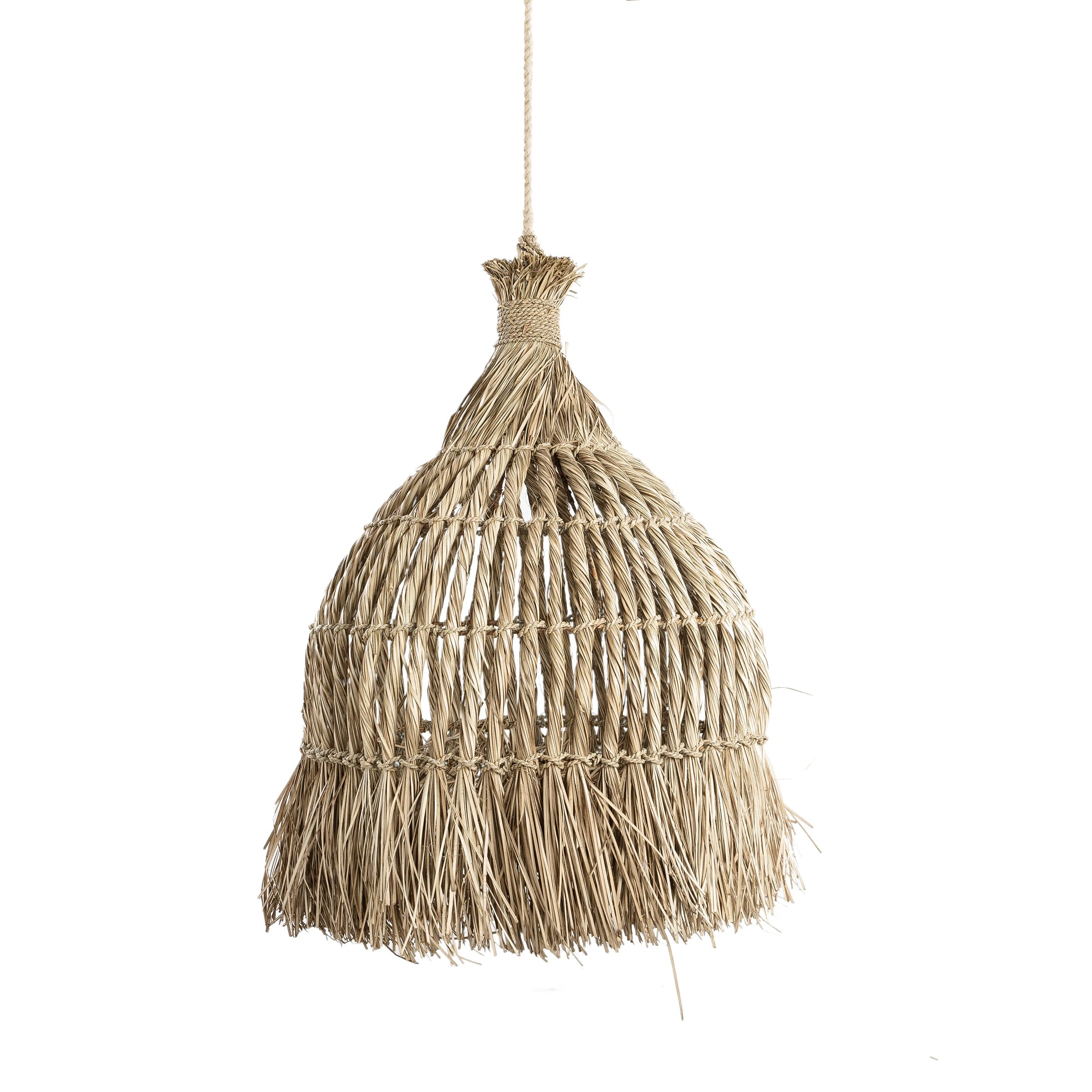 The Guagua Pendant - Natural - M in grass — handmade luxury pendant lamp curated by Laiyahome — view 3