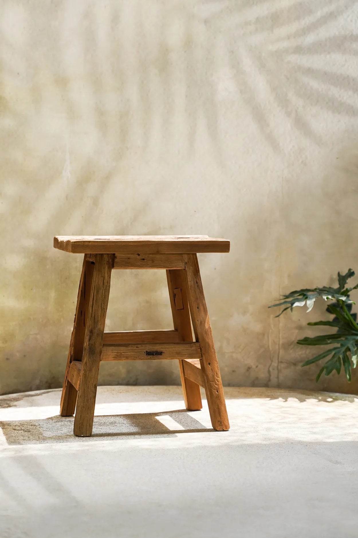 The Yoke Stool - Natural - L in wood — handmade luxury stool curated by Laiyahome — view 2