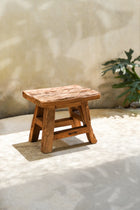 The Yoke Stool - Natural - S in wood — handmade luxury stool curated by Laiyahome — view 2