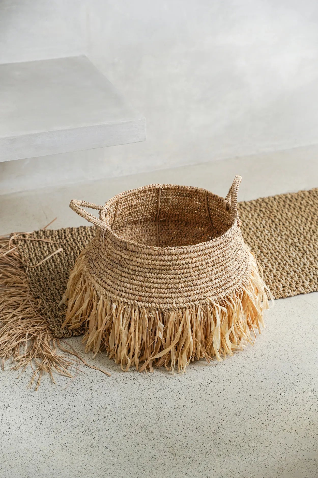The Raffia Deluxe Baskets - Natural - Large in raffia — handmade luxury storage basket curated by Laiyahome — view 4