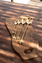 The Palm Tree Salad Fork - Gold in brass — handmade luxury table fork curated by Laiyahome — view 4