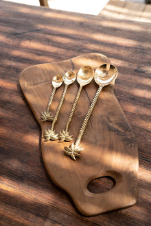 The Palm Tree Salad Fork - Gold in brass — handmade luxury table fork curated by Laiyahome — view 4