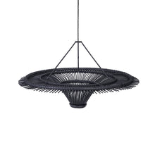 The Sky Pendant - Black - L in rattan — handmade luxury pendant lamp curated by Laiyahome — view 3