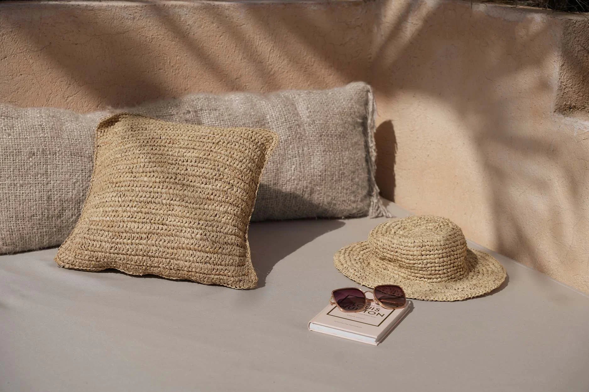 The Oh My Gee Cushion Cover - Beige - 35x100 in cotton — handmade luxury cushion cover curated by Laiyahome — view 4