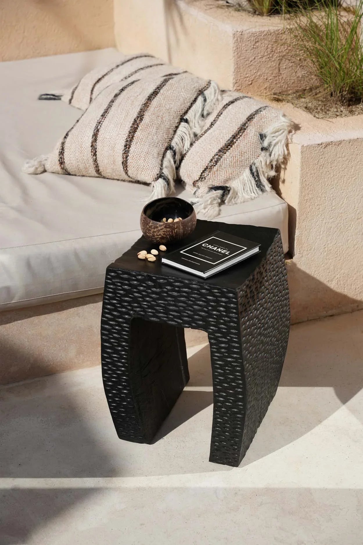The Montano Stool - Black in wood — handmade luxury stool curated by Laiyahome — view 4