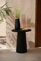 The Timber Conic Side Table - Black - 50 in wood — handmade luxury side table curated by Laiyahome — view 2