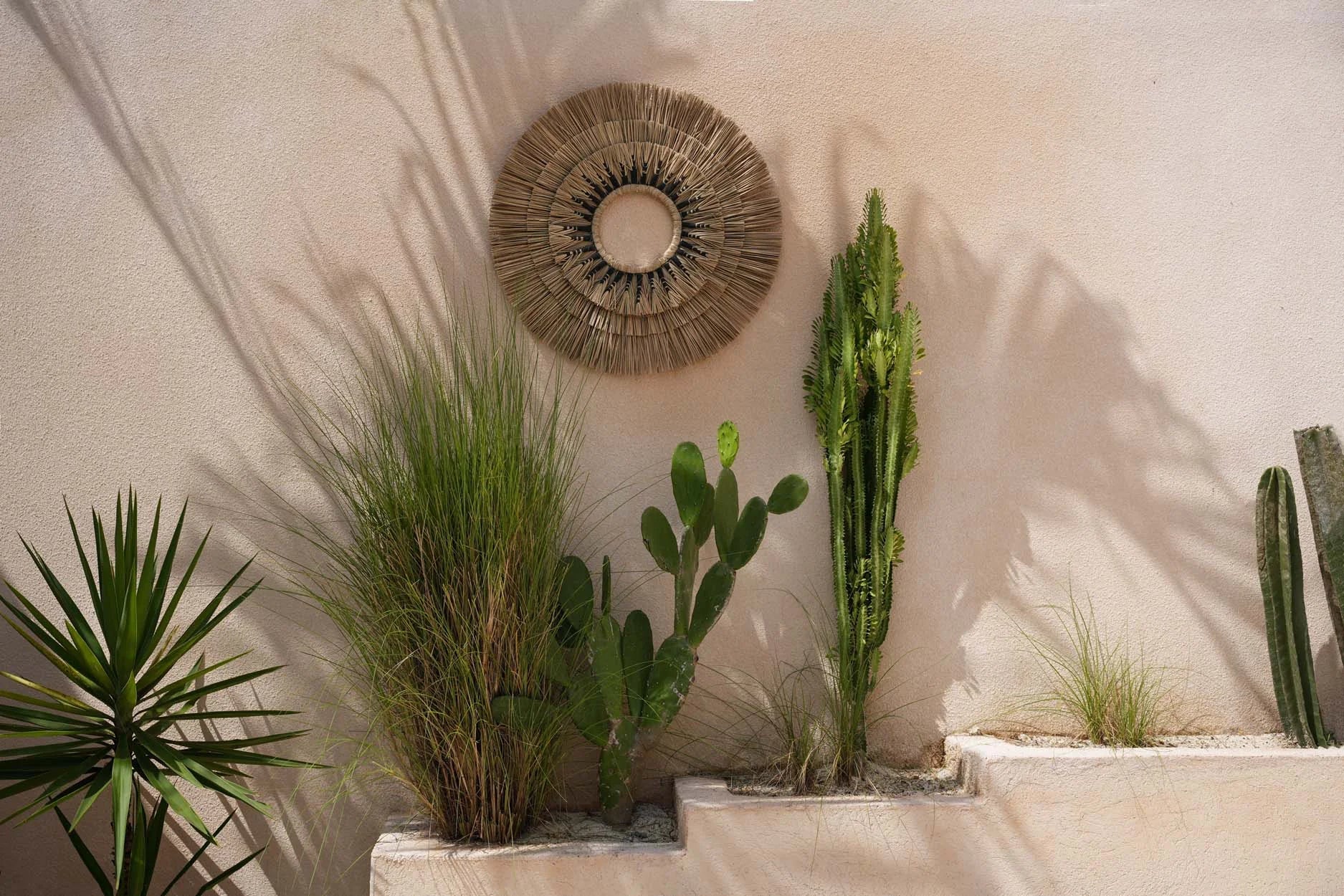 The Mengdong Wall Deco - Natural Black in grass — handmade luxury wall decoration curated by Laiyahome — view 4
