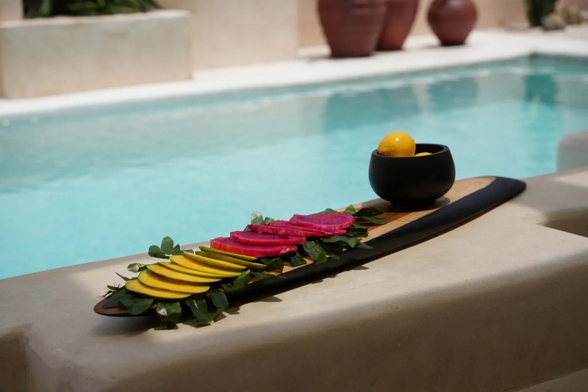 The Bondi Tapas Plate - XL in wood — handmade luxury serving plate curated by Laiyahome — view 4
