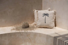 The Gili Palm Cushion Cover - Natural Black in cotton — handmade luxury cushion cover curated by Laiyahome — view 4