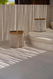 The Pandan Basket #1 in shell — handmade luxury storage basket curated by Laiyahome — view 4