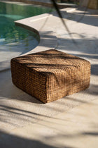 The Hyacinth Pouffe Square - Natural - M in seagrass — handmade luxury ottoman curated by Laiyahome — view 4