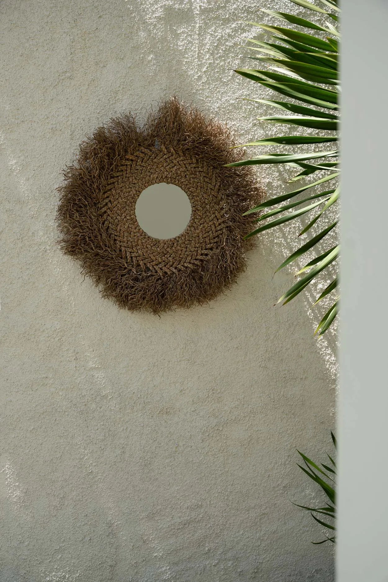 The Early Monday Mirror - Natural in seagrass — handmade luxury wall mirror curated by Laiyahome — view 4