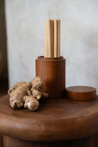 The Teak Root Jar - M in wood — handmade luxury storage jar curated by Laiyahome — view 2
