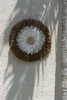 The Alang Feather Juju - Natural White in glass — handmade luxury wall decoration curated by Laiyahome — view 4