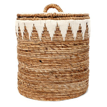 The Banana Stitched Laundry Baskets - L in palm leaf — handmade luxury storage basket curated by Laiyahome