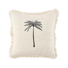 The Gili Palm Cushion Cover - Natural Black in cotton — handmade luxury cushion cover curated by Laiyahome — view 3