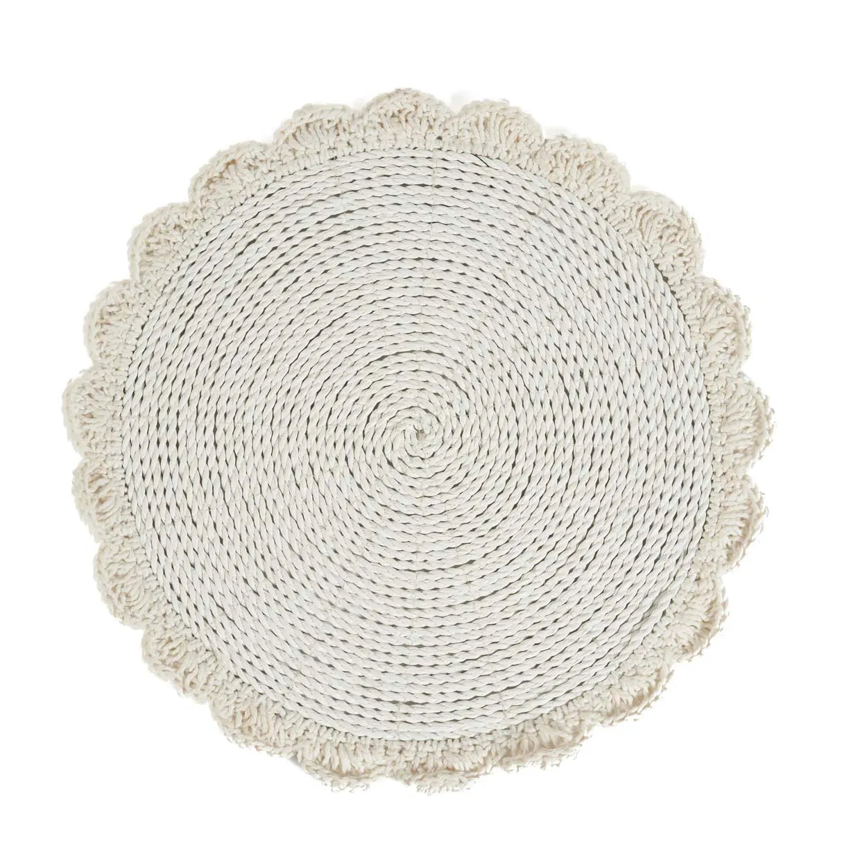 The Macrame Marriage Placemat - Natural in seagrass — handmade luxury placemat curated by Laiyahome — view 3