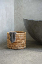 The Chuma Basket in palm leaf — handmade luxury storage basket curated by Laiyahome — view 4