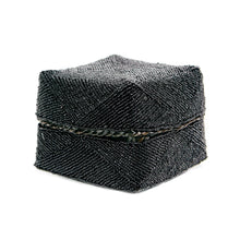 The Beaded Basket - Black - L in bamboo — handmade luxury storage basket curated by Laiyahome — view 3