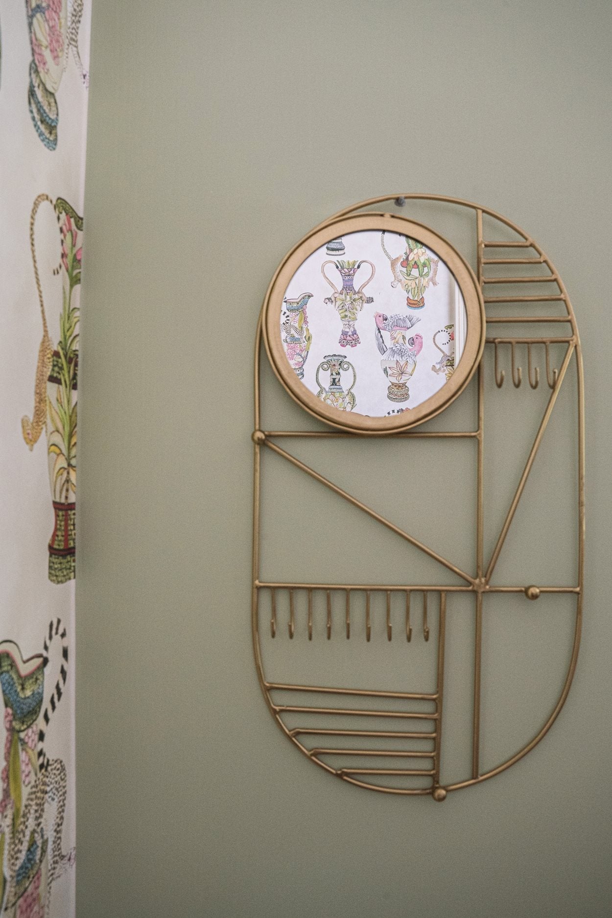 The Do I Look Pretty Wall Hanger - Brass in glass — handmade luxury wall mirror curated by Laiyahome — view 2