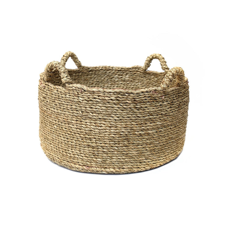 Les Quatre Mains Baskets - Natural - M in seagrass — handmade luxury storage basket curated by Laiyahome