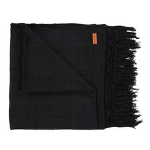 The Gypsy Bed Throw - Black in cotton — handmade luxury throw blanket curated by Laiyahome — view 3