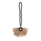 The Raffia Mahkota Tassel - Natural Black in raffia — handmade luxury statue curated by Laiyahome — view 3