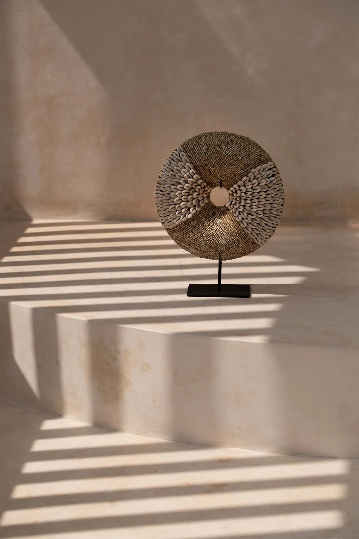 The Doh Nuts on Stand - Natural White in shell — handmade luxury standing decoration curated by Laiyahome — view 4