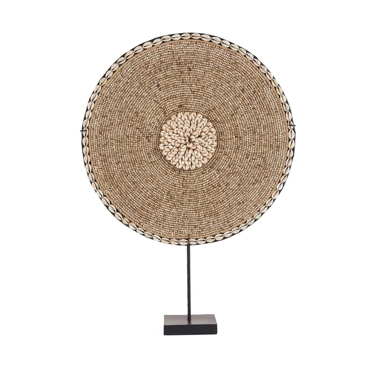 The Shell Guadeloupe on Stand - Natural White in shell — handmade luxury standing decoration curated by Laiyahome — view 3