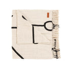 The Evil Eye Bed Throw - Natural Black in cotton — handmade luxury throw blanket curated by Laiyahome — view 3