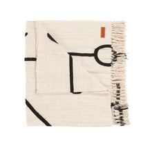 The Evil Eye Bed Throw - Natural Black in cotton — handmade luxury throw blanket curated by Laiyahome — view 3