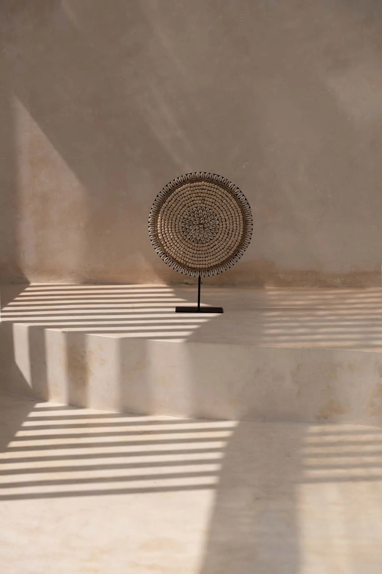 The Shell Martinique on Stand - Natural White in shell — handmade luxury standing decoration curated by Laiyahome — view 4