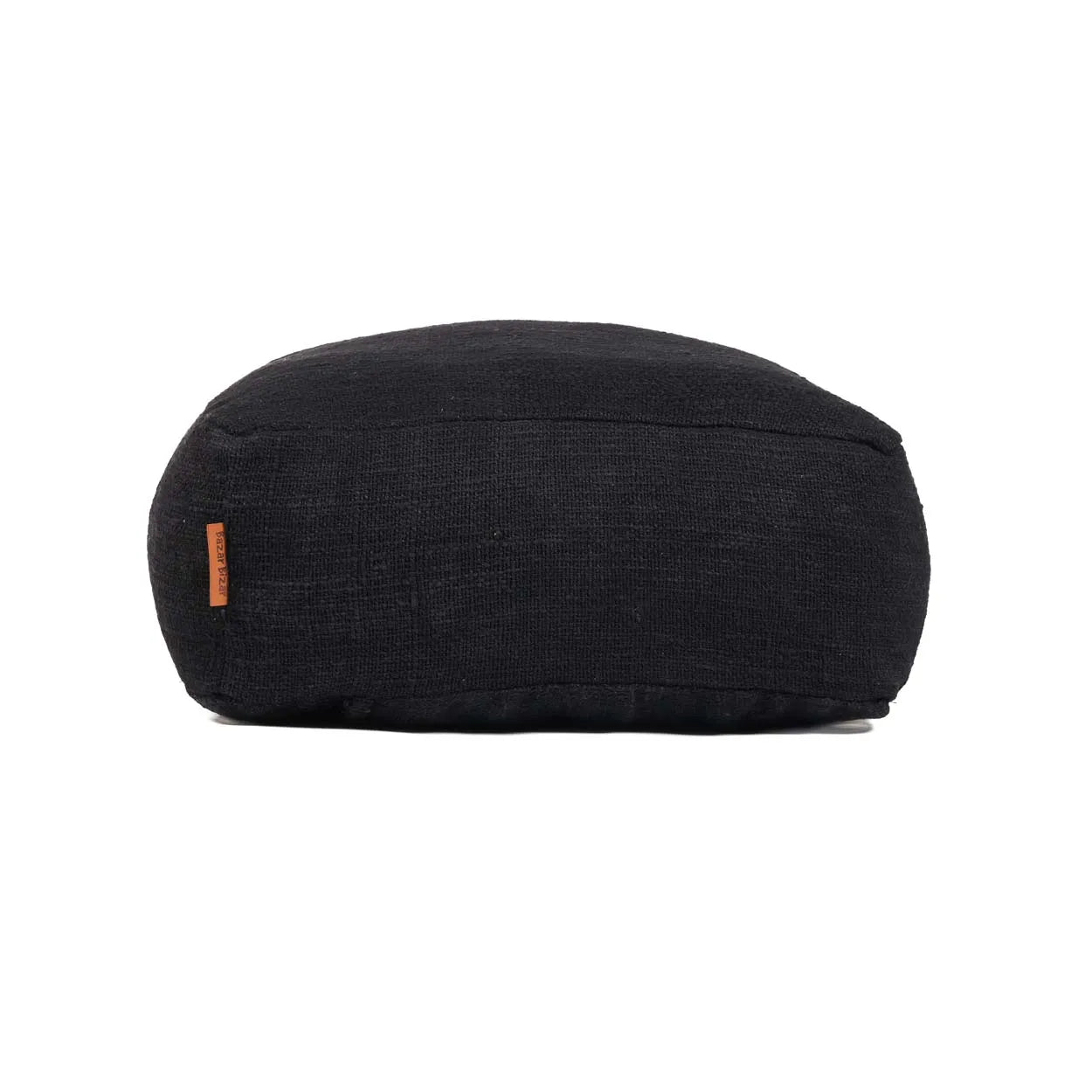The Comfy Pouffe - Black in cotton — handmade luxury ottoman curated by Laiyahome — view 3