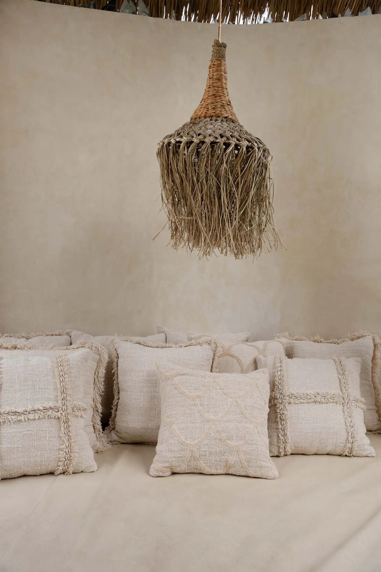 The Nomad Cushion Cover - Natural in cotton — handmade luxury cushion cover curated by Laiyahome — view 4