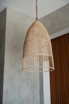 The Elba Pendant - Natural - M in rattan — handmade luxury pendant lamp curated by Laiyahome — view 4