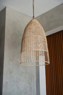 The Elba Pendant - Natural - M in rattan — handmade luxury pendant lamp curated by Laiyahome — view 4