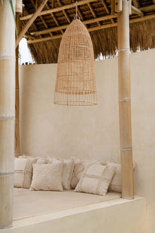 The Elba Pendant - Natural - L in rattan — handmade luxury pendant lamp curated by Laiyahome — view 2