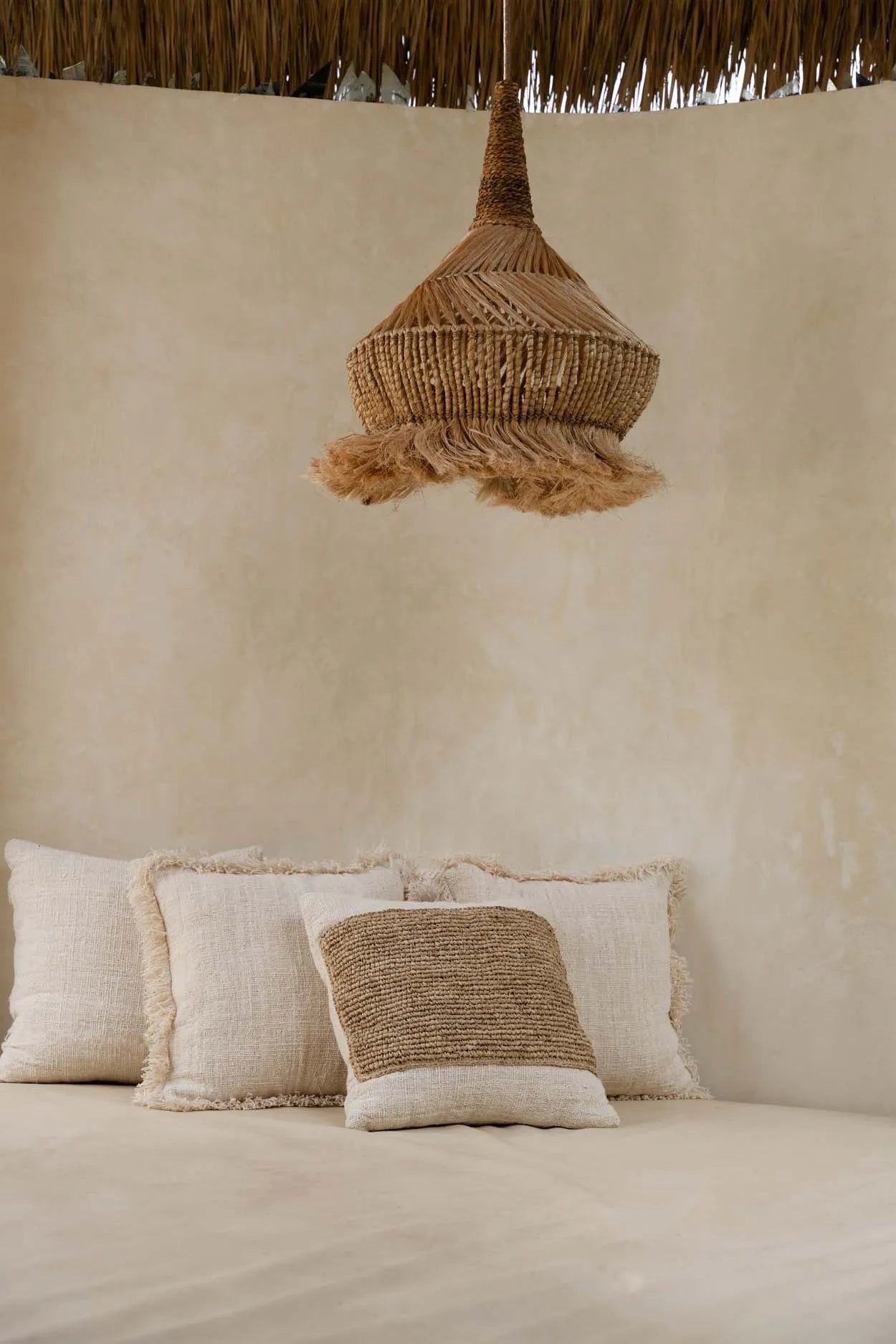 The Hippy Tipi Pendant - Natural - L in grass — handmade luxury pendant lamp curated by Laiyahome — view 4
