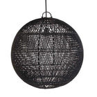 The Bubble Pendant - Black - M in rattan — handmade luxury pendant lamp curated by Laiyahome — view 3
