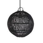 The Bubble Pendant - Black - S in rattan — handmade luxury pendant lamp curated by Laiyahome — view 3